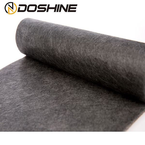 Chopped carbon fiber wet felt